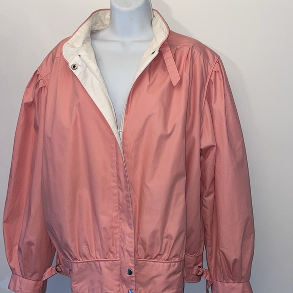 Pink vintage Members Only puffed sleeve jacket size L 13/14 - Picture 7 of 11